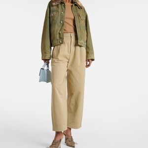 Agolde Becker wide-leg cotton twill chinos